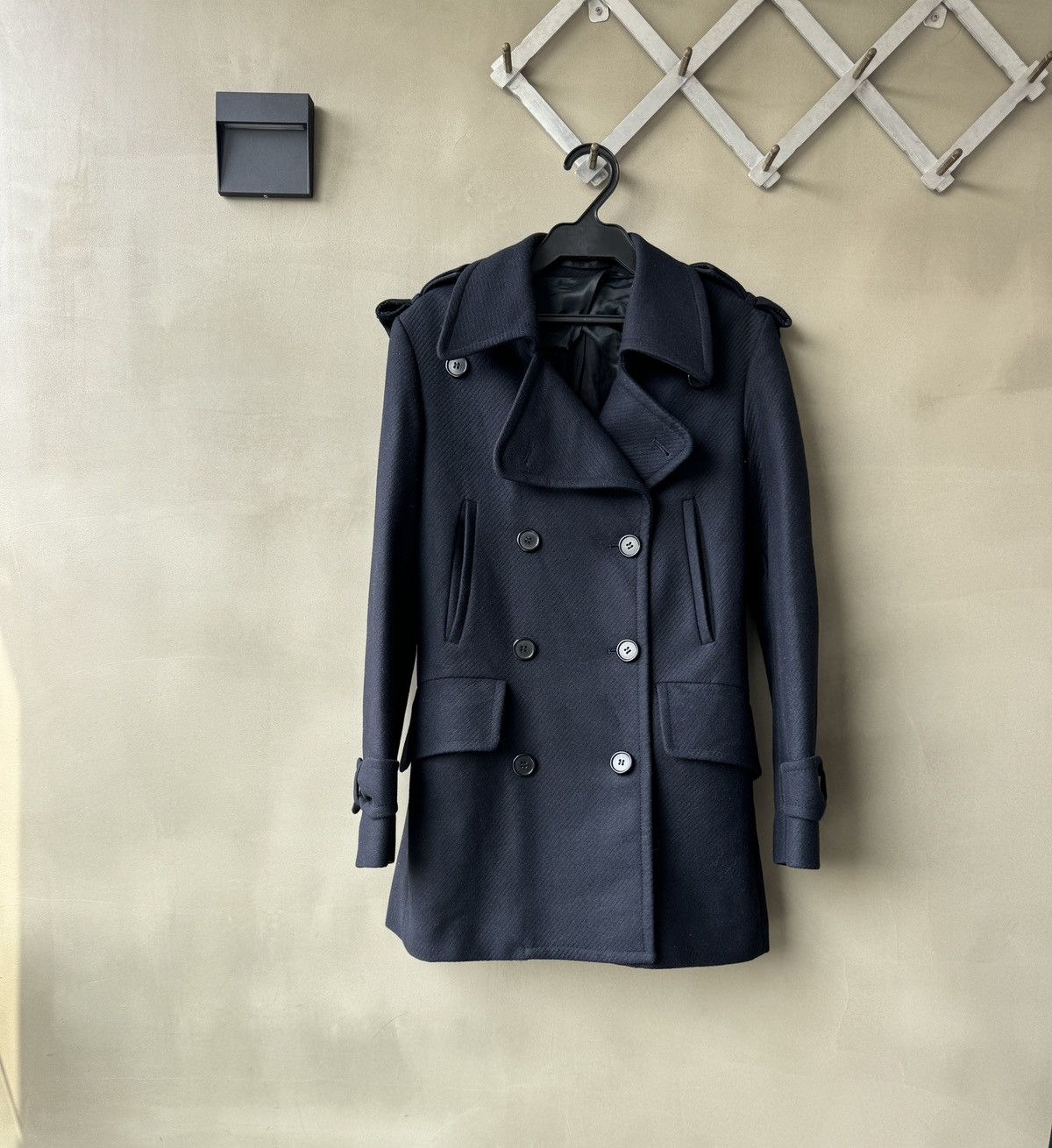 Maison Margiela Early Martin Margiela Artisanal Wool Cashmere Peacoat Jacket Size XS / US 0-2 / IT 36-38 - 1 Thumbnail