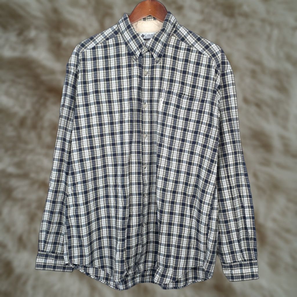 Vintage Columbia Long Sleeve Button Down Shirt Mens Large Brown Plaid Size US L / EU 52-54 / 3 - 1 Thumbnail