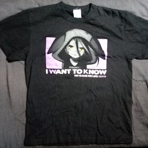 Anime No Game No Life Zero I Want To Know Anime Manga T-Shirt Size US L / EU 52-54 / 3 - 2 Thumbnail