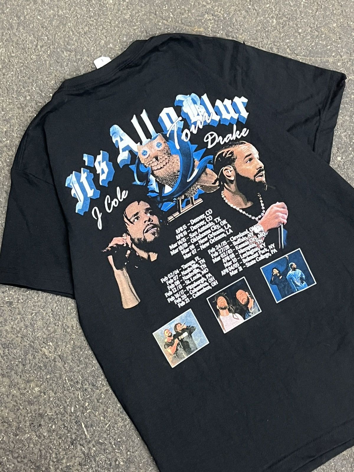 Vintage Drake j cole tour shirt hype rare streetwear skater hiphop Size US L / EU 52-54 / 3 - 2 Thumbnail