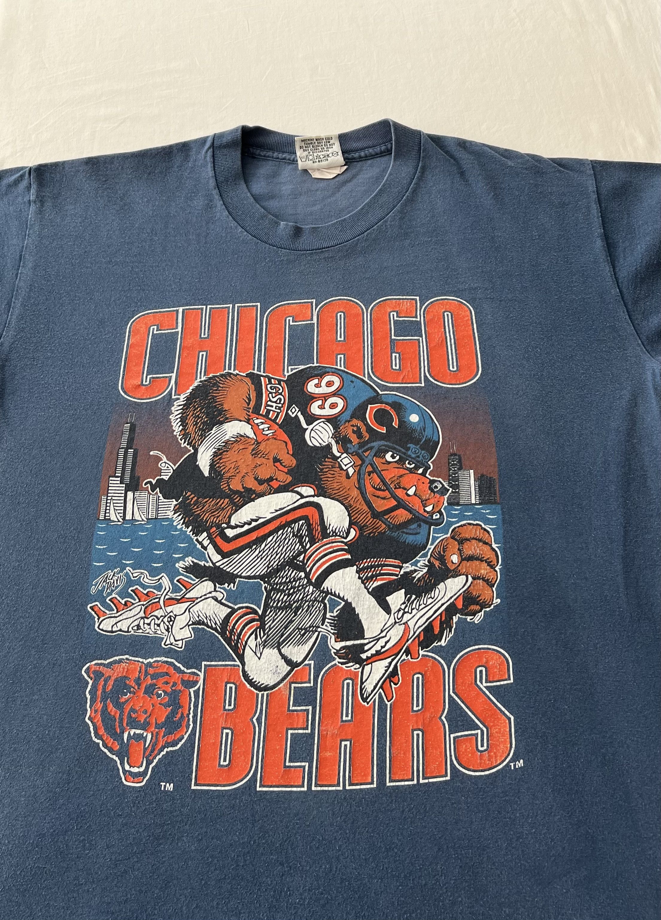 NFL Vintage 90s Chicago Bears NFL Nutmeg T-shirt Size US L / EU 52-54 / 3 - 3 Thumbnail