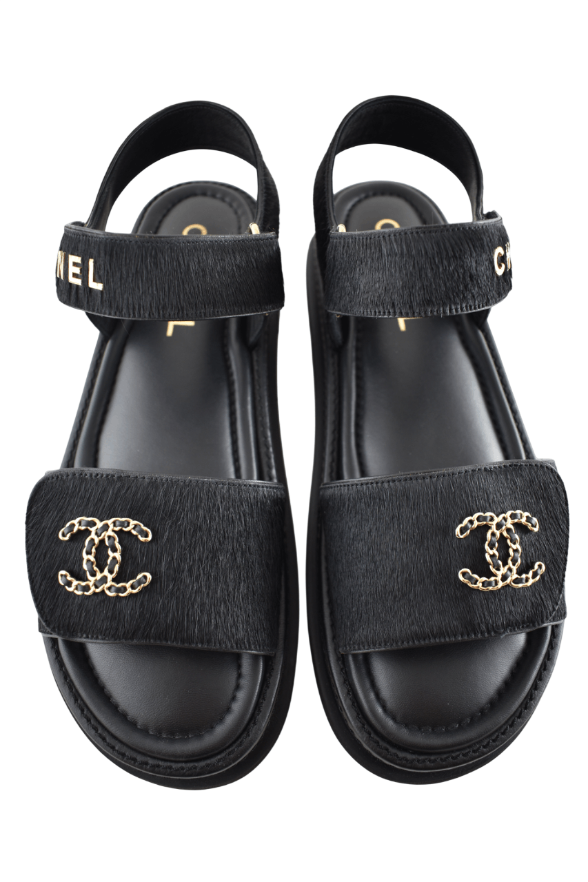 Chanel Chanel 24B CC Logo Mule Slide Strap Flat Teva Dad Sandal 36 Size US 6 / IT 36 - 2 Thumbnail