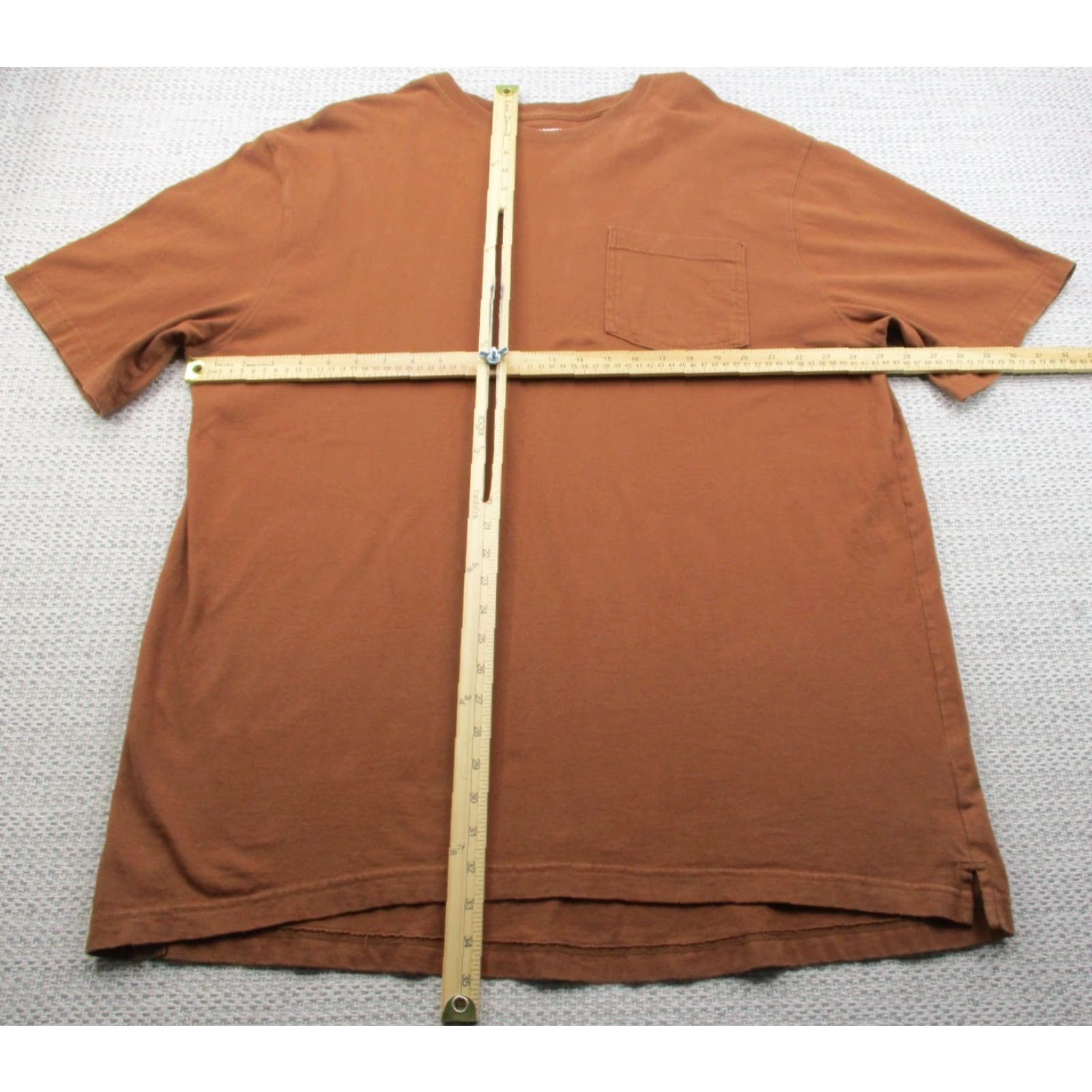 CO Duluth Trading Co T Shirt Mens XL Relaxed Fit Dark Brown Longtail Tee Pocket Shirt Size US XL / EU 56 / 4 - 6 Thumbnail