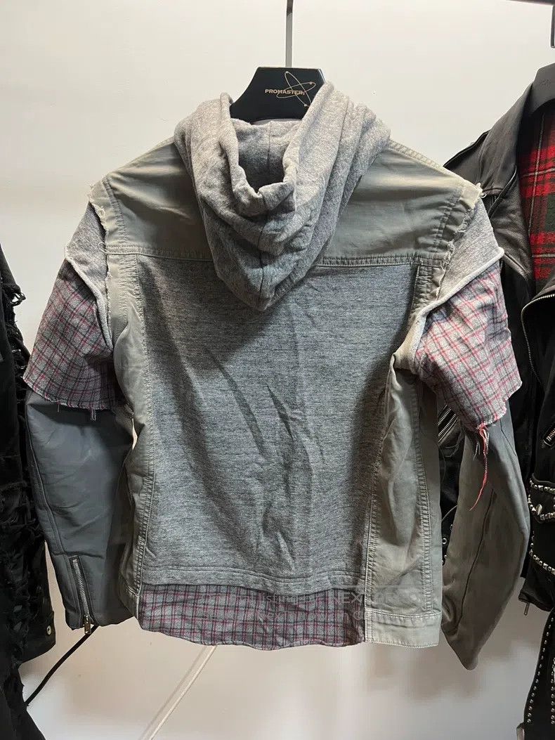 Undercover Undercover Denim destroyed patchwork leather sleeve hooded Size US L / EU 52-54 / 3 - 2 Thumbnail