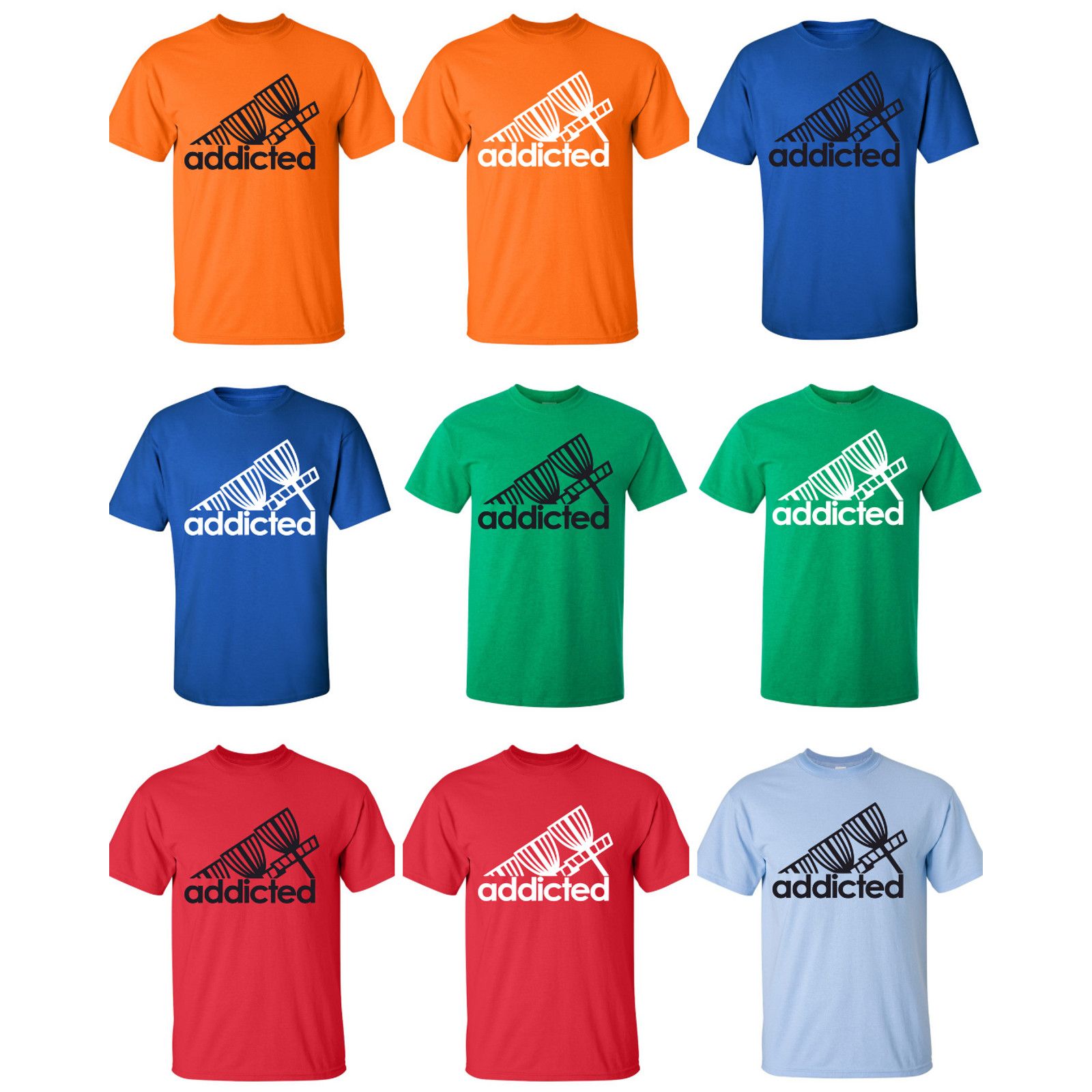 Gildan Disc Golf T Shirt ADDICTED Discgolfer Discgolfing Shirt Size US XL / EU 56 / 4 - 3 Thumbnail