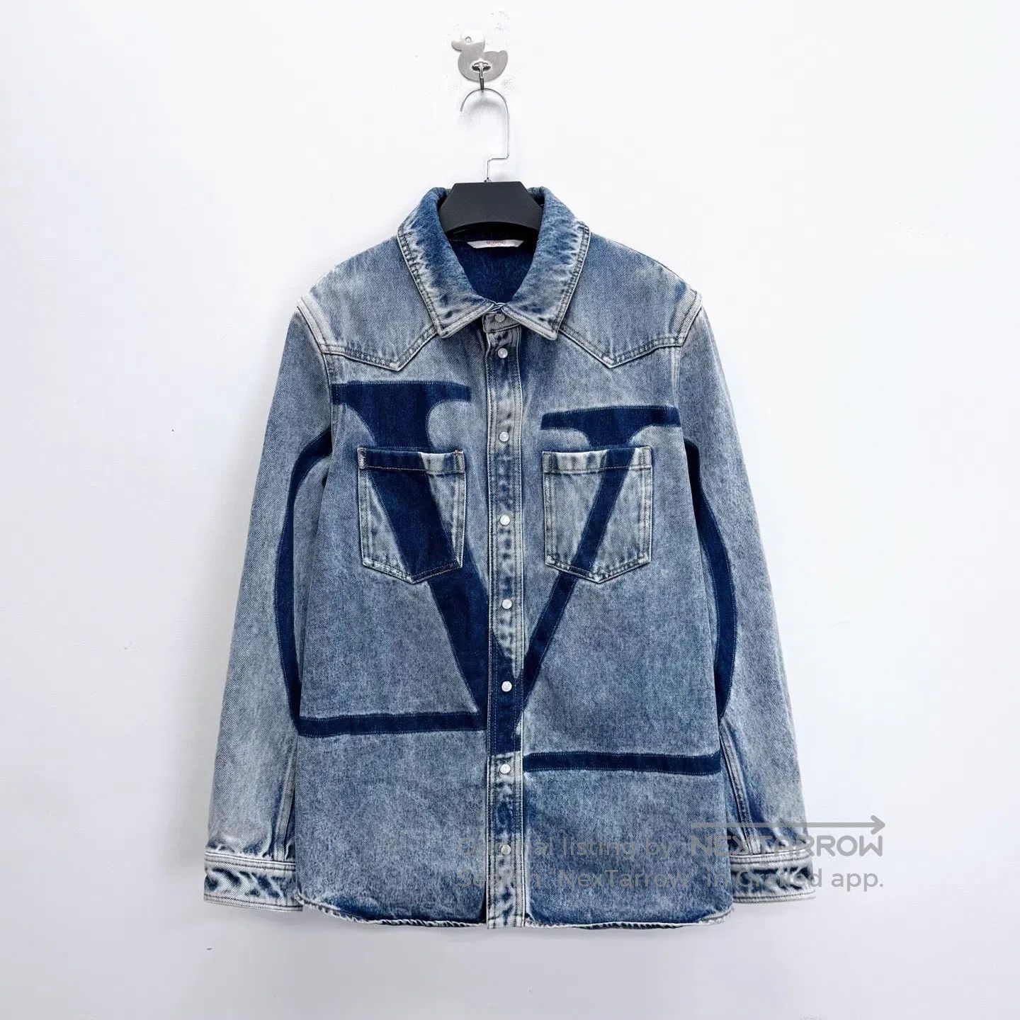 Valentino Valentino Large Logo Denim Jacket| Size XL / US 12-14 / IT 48-50 - 1 Thumbnail
