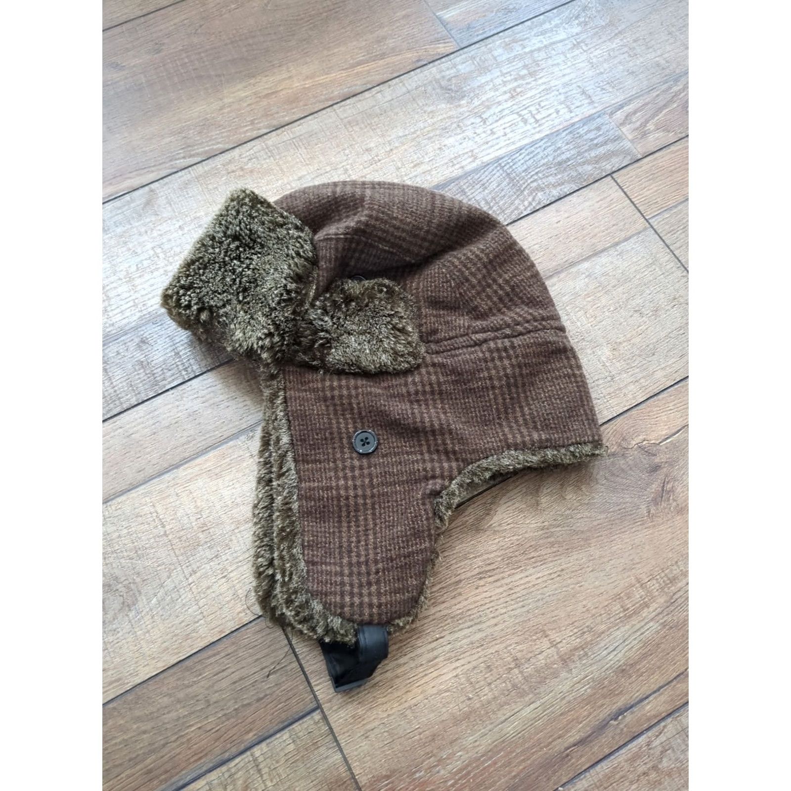 Dockers Dockers Trapper Hat L/XL Wool Blend Black Adjustable Ear Flap Insulated Lined Men Winter Outdoor Hunting VINTAGE? Size ONE SIZE - 3 Thumbnail