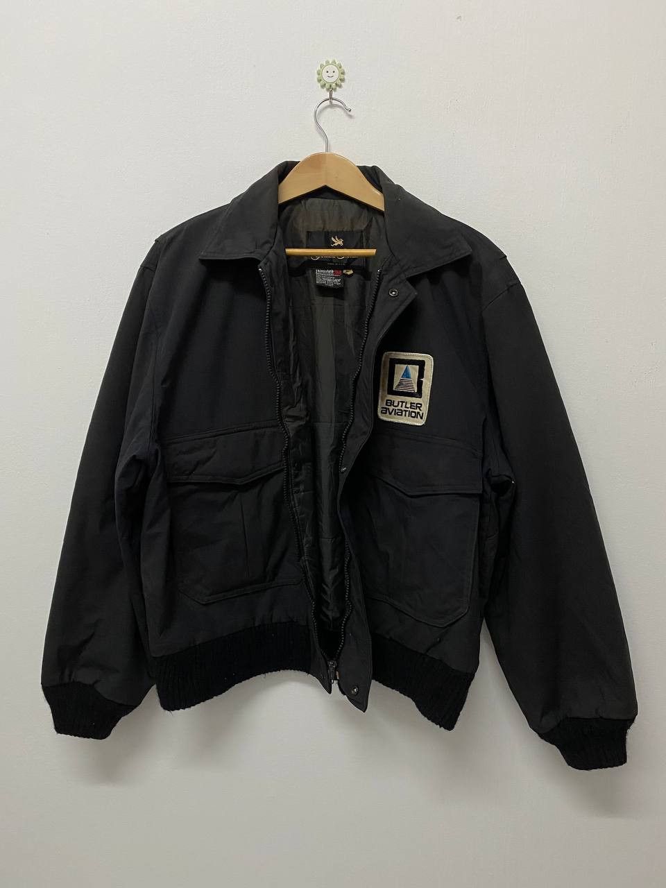 image of Avant Garde x Made In USA Vintage Butler Aviation By Golden Fleece Made In Usa in Black (Size XL)