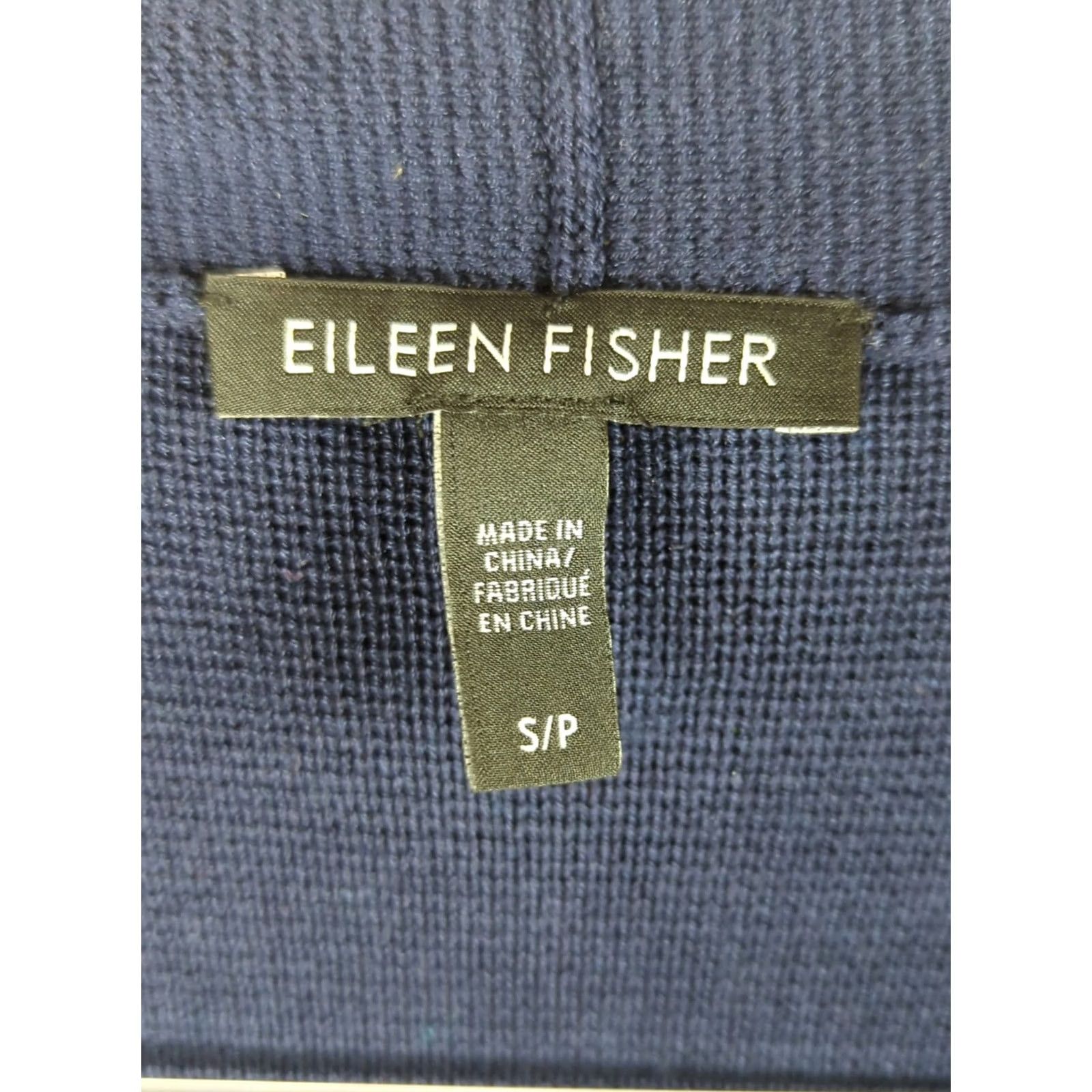 Eileen Fisher EILEEN FISHER Vest Women Small Navy Open Sleeveless Silk Cotton Blend Classic Stylish Open Neckline Knit Confident Casual Business Travel Size S / US 4 / IT 40 - 2 Thumbnail