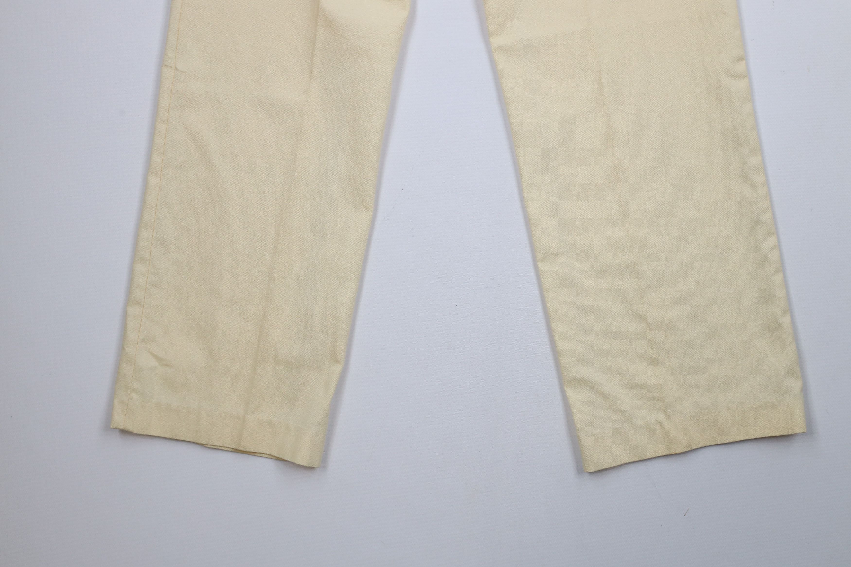 Vintage Vintage 70s Streetwear Flared Wide Leg Chino Pants Yellow Size US 30 / EU 46 - 15 Thumbnail