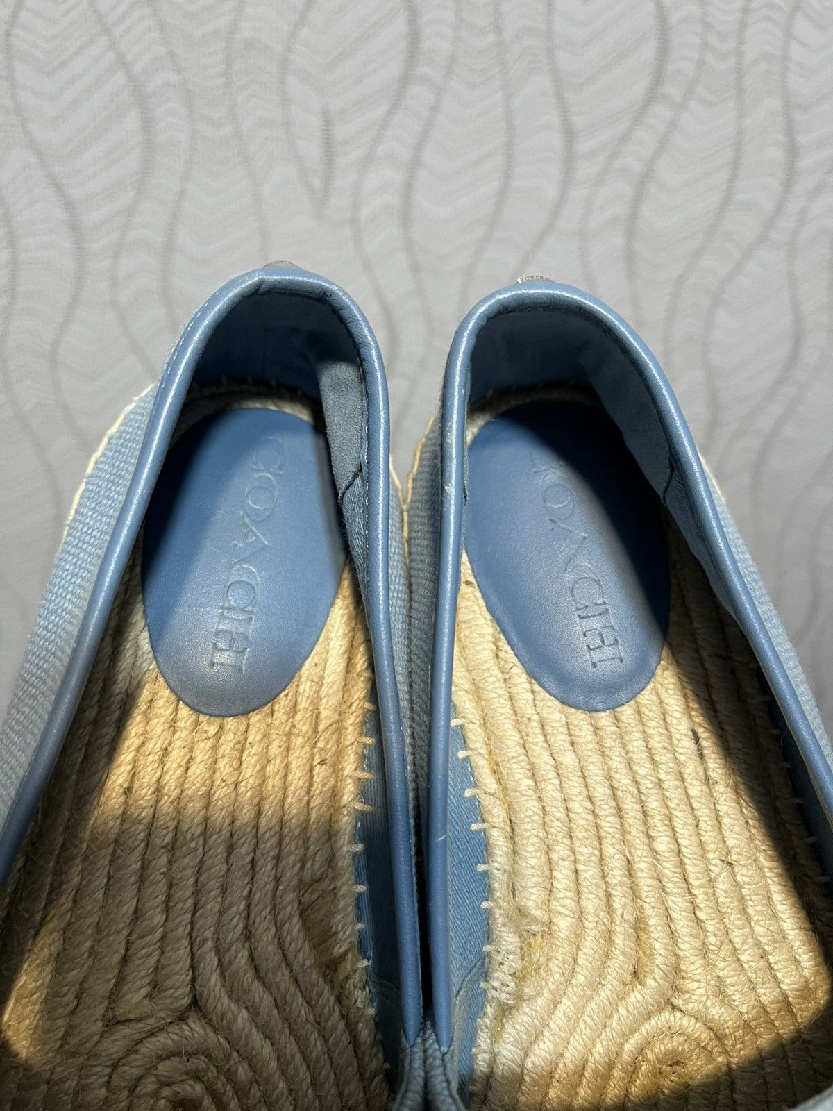Coach COACH Logo Blue Canvas Espadrille Slip On Sandals Shoes US8 Size US 8 / IT 38 - 10 Thumbnail