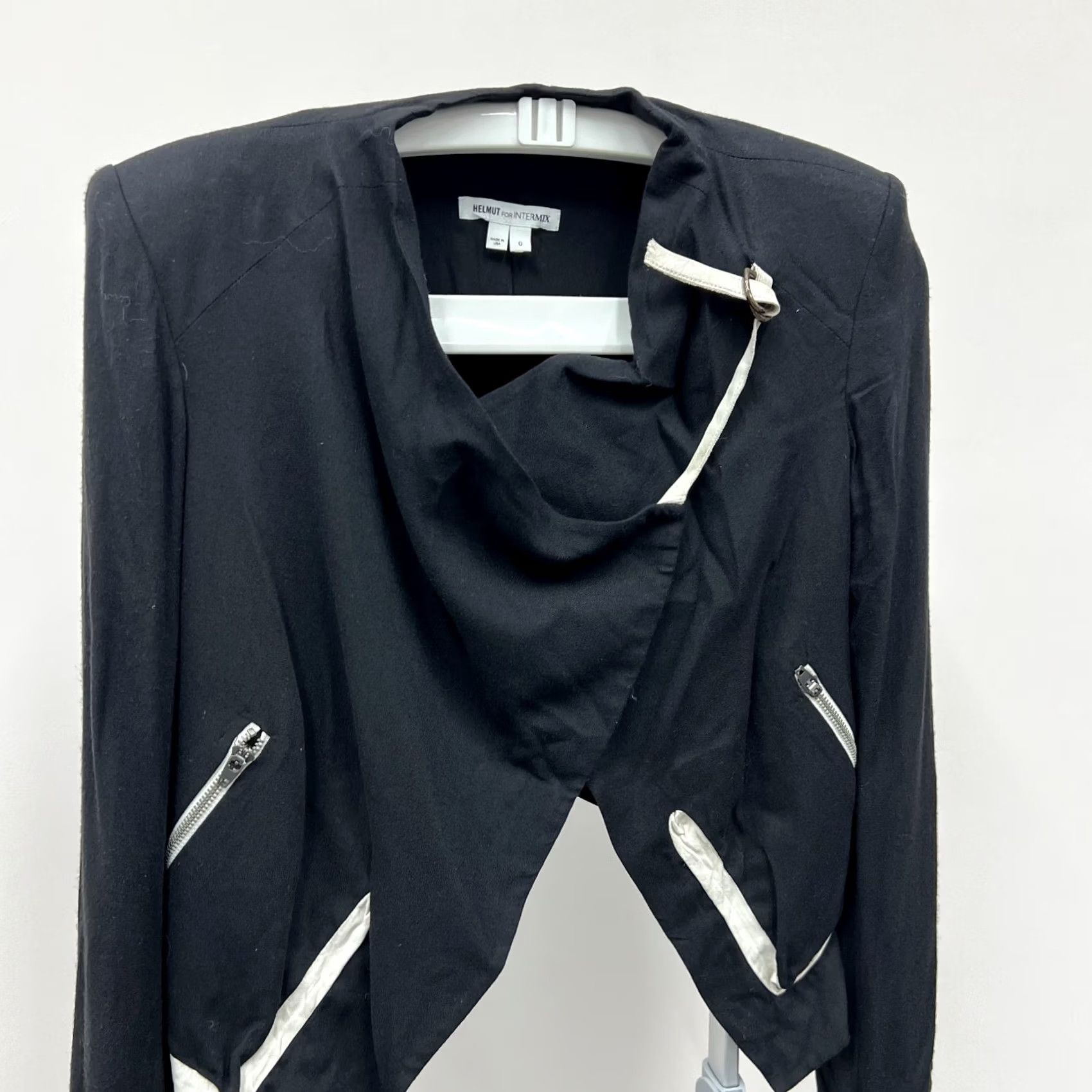 Helmut Lang Helmut Lang Blazer Shirt Women's Size 0 Black Biker Intermix Jacket Size XS / US 0-2 / IT 36-38 - 2 Thumbnail