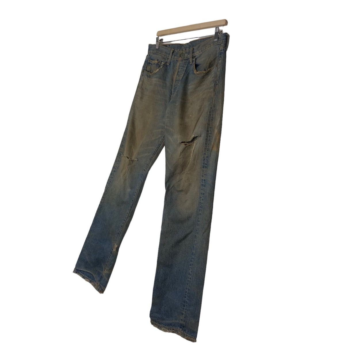 Levi's 🔥Vintage Distressed Denim Rusty Design Levi’s 501 Size US 32 / EU 48 - 2 Thumbnail