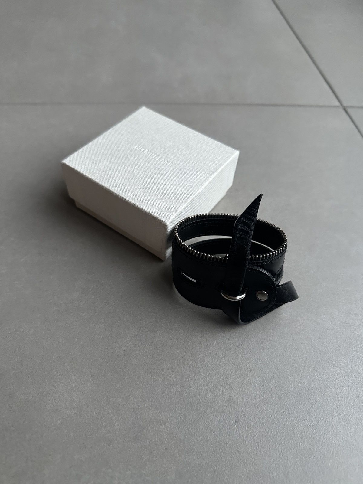Helmut Lang Helmut Lang circa 01-05 leather zipper bracelet Size ONE SIZE - 4 Thumbnail
