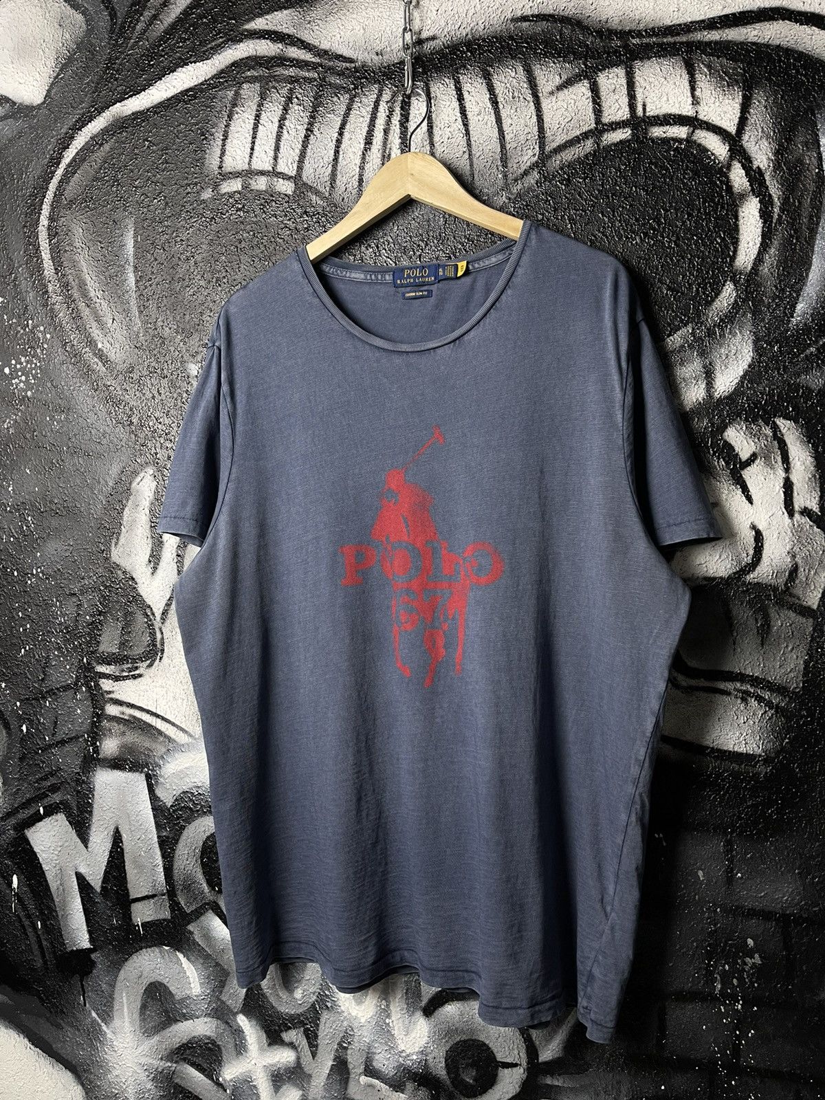 Polo Ralph Lauren Polo Ralph Lauren Blue Faded Cotton T-Shirt Men’s Size XL Size US XL / EU 56 / 4 - 1 Thumbnail