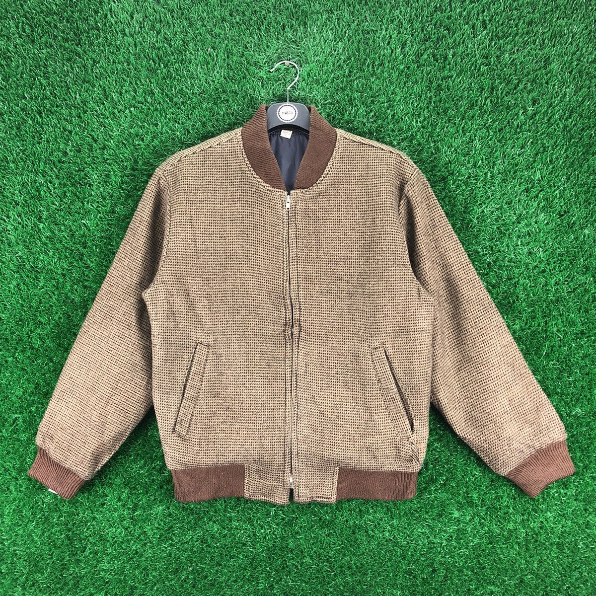 Japanese Brand Vintage 80's Wool Bomber Jacket Style Size US S / EU 44-46 / 1 - 1 Thumbnail
