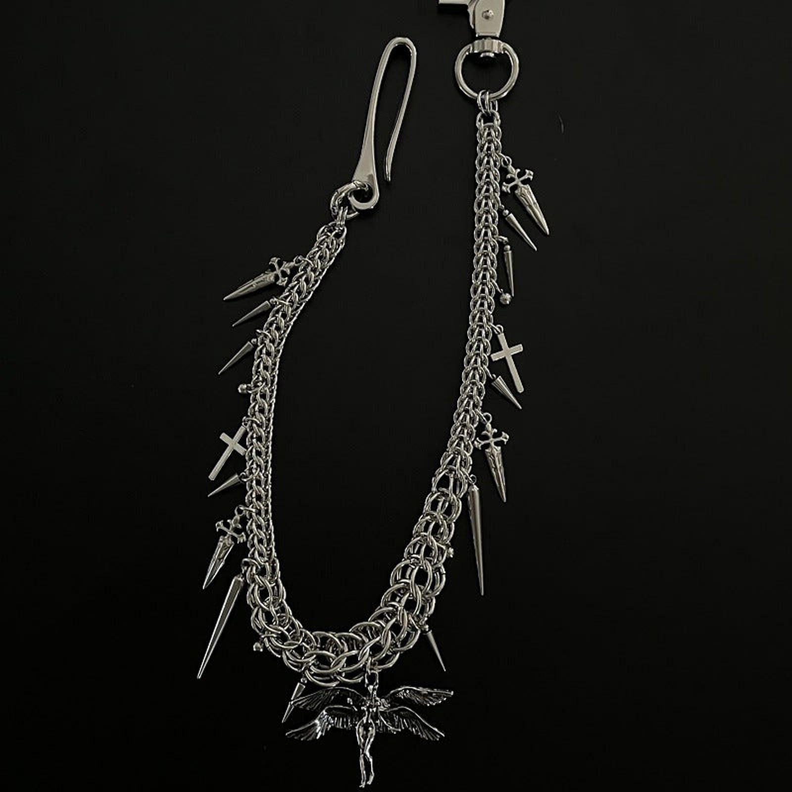 Jewelry Gothic Silver Wallet Chain Size ONE SIZE - 2 Thumbnail