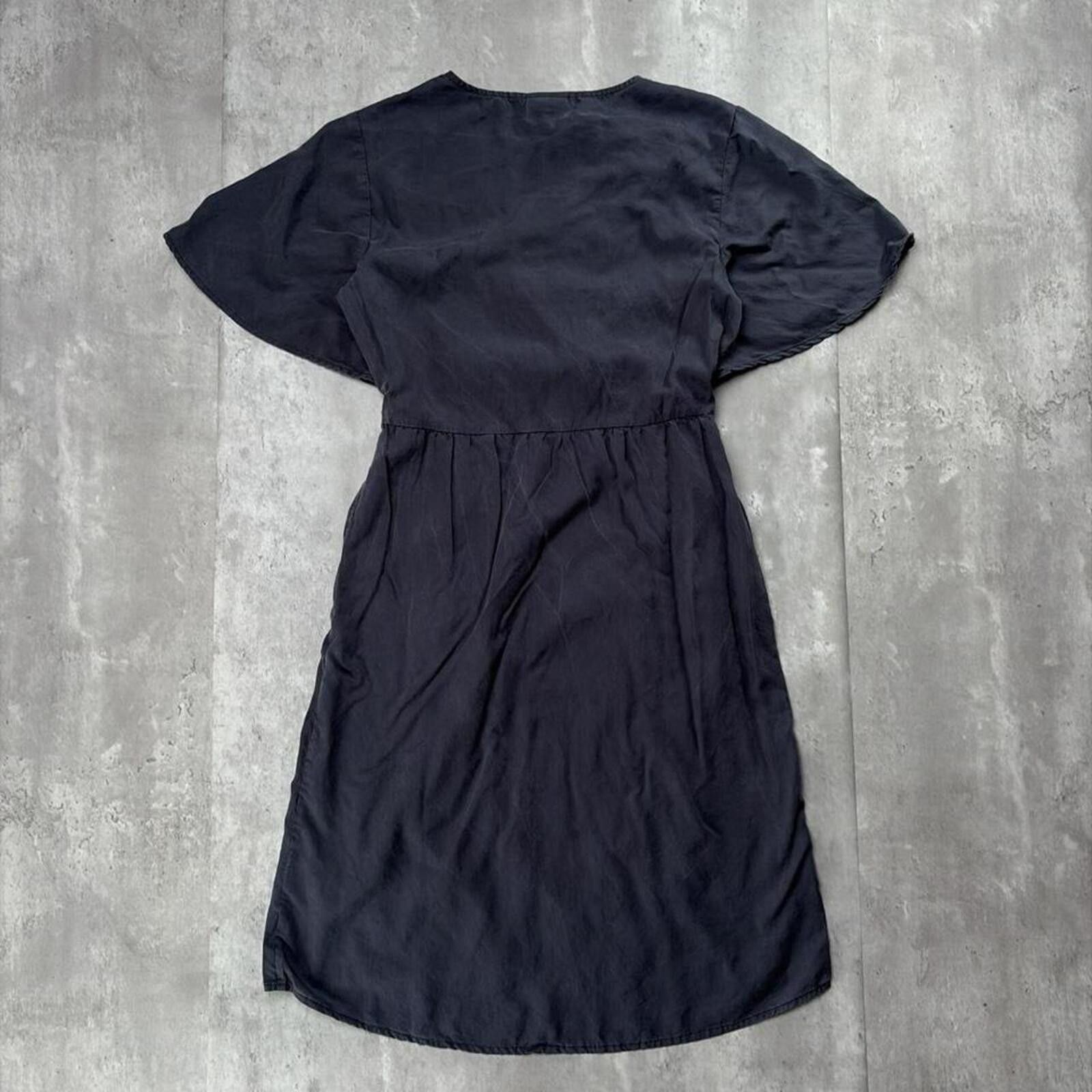 Patagonia Y2K Grey Patagonia Wrap Tie Waist Flutter Sleeve Boho Dress Size S / US 4 / IT 40 - 5 Thumbnail