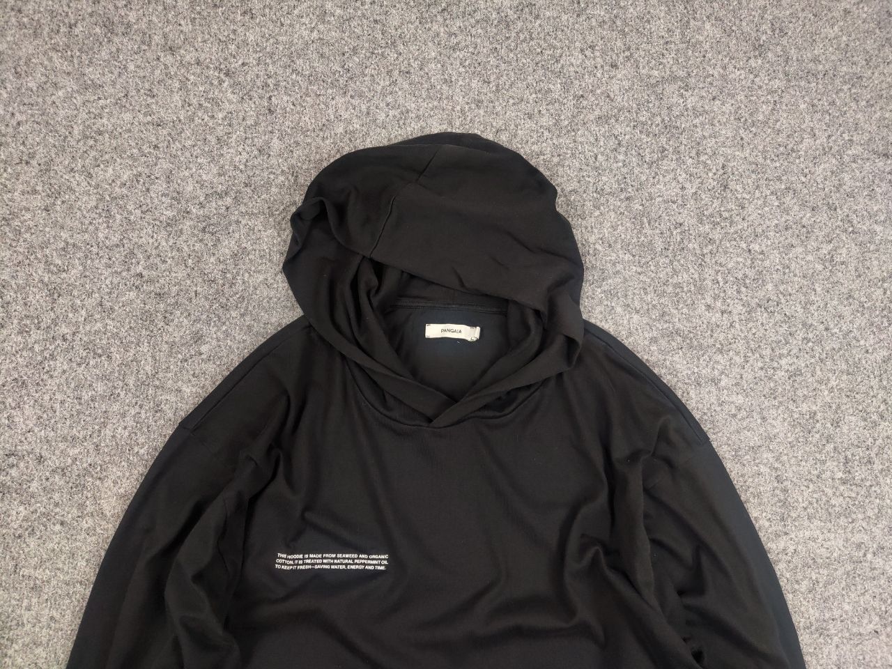 Pangaia Pangaia Design Black Organic Cotton Oversized Light Hoodie Size XL / US 12-14 / IT 48-50 - 8 Thumbnail