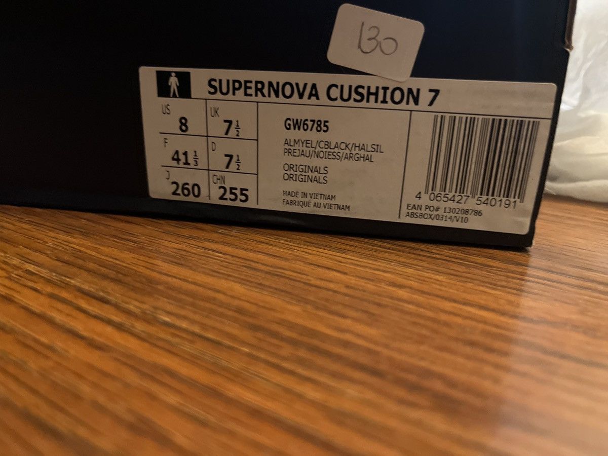 Adidas Adidas Supernova Cushion 7 “Aluminium Yellow / Core Black” Size US 8 / EU 41 - 7 Thumbnail