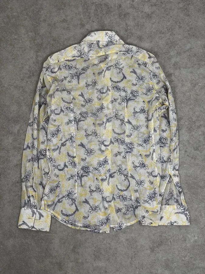 Prada Prada White Clear Sweet Flowers Shirt Size US S / EU 44-46 / 1 - 4 Thumbnail