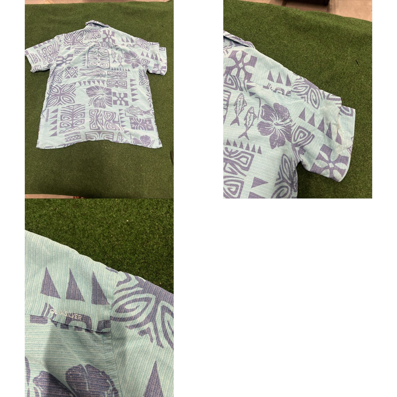 Quiksilver Hawaiian Floral Print Mens XL Short Sleeve Quiksilver Waterman Shirt Size US XL / EU 56 / 4 - 8 Thumbnail
