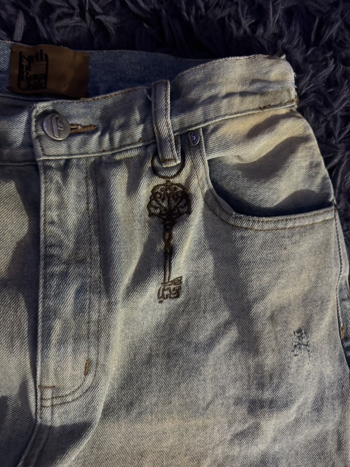 Birth of Royal Child BIRTH OF A ROYAL CHILD DIRTY WASHED BAGGY JEANS Size US 30 / EU 46 - 3 Thumbnail