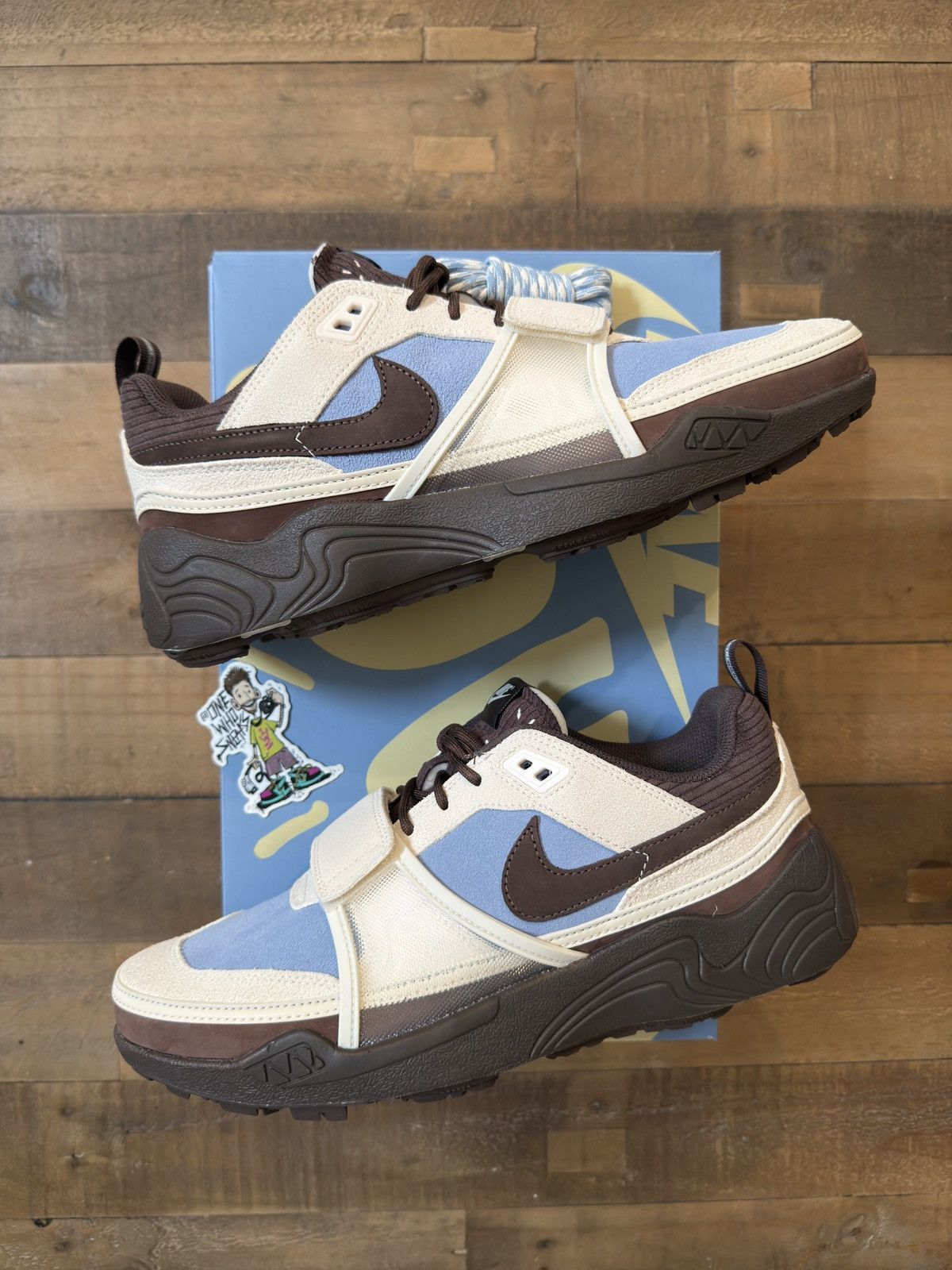 Nike × Travis Scott Travis Scott x Nike Zoom Field Jaxx Leche Blue Size US 11.5 / EU 44-45 - 15 Thumbnail