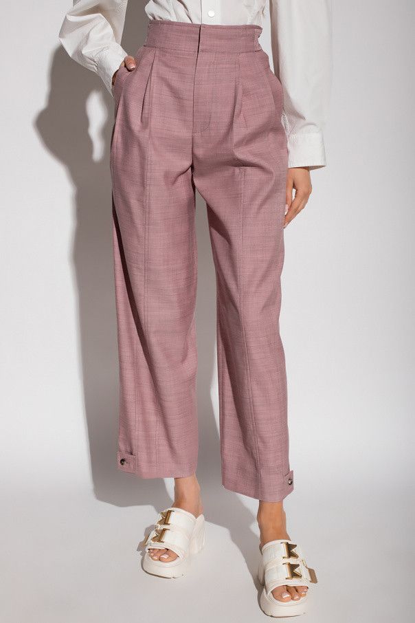 Bottega Veneta o1w1db10825 Tailoring Wool Trouser in Pink Size 32" / US 10 / IT 46 - 3 Thumbnail