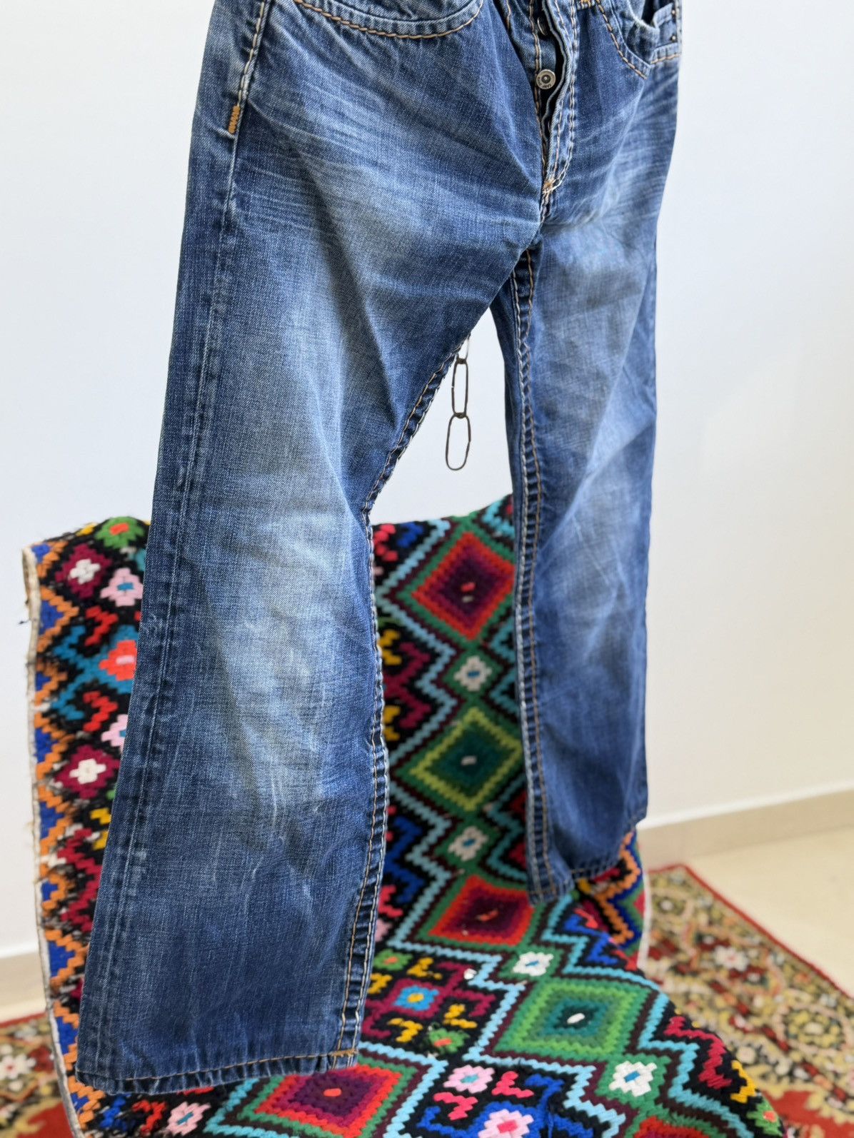 Hedi Slimane Vintage Dior Hedi Slimane Style Washed Denim Jeans Size US 32 / EU 48 - 6 Thumbnail