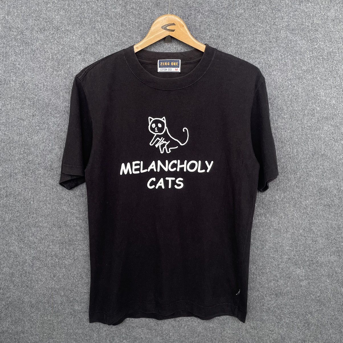 Vintage Vintage 90s Melancholy Cats Funny Humor T Shirt Size US S / EU 44-46 / 1 - 1 Thumbnail