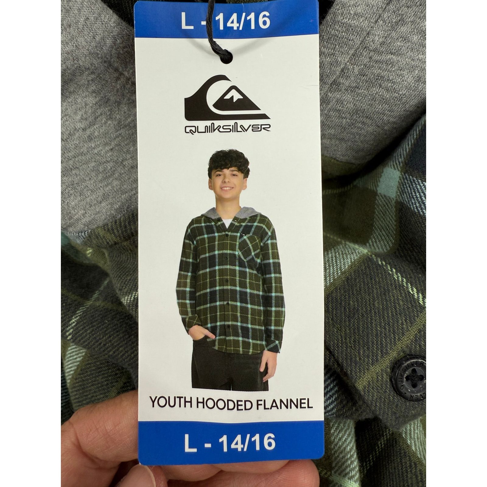 Other NEW Quiksilver Boys Lightweight Flannel Shirt Jacket Hoodie Size US L / EU 52-54 / 3 - 9 Thumbnail