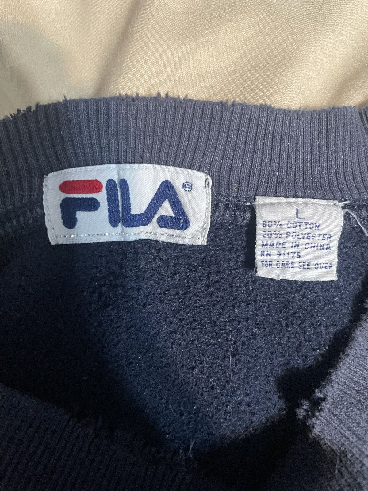 Fila Navy Blue Fila Crewneck Size US L / EU 52-54 / 3 - 3 Thumbnail