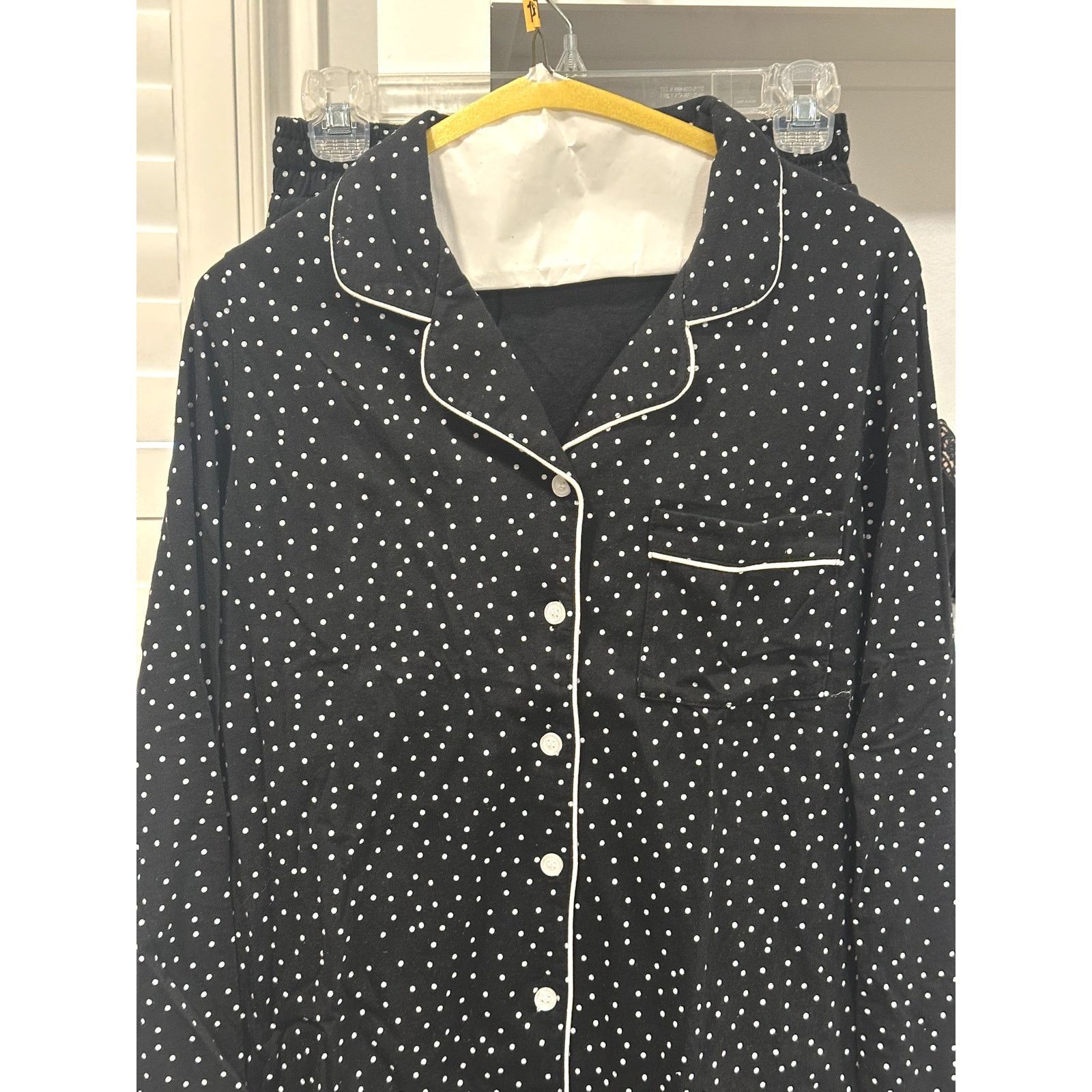 Other Joyarsia Women's Black White Polka Dot Pajama Set S NWOT Size ONE SIZE - 3 Thumbnail
