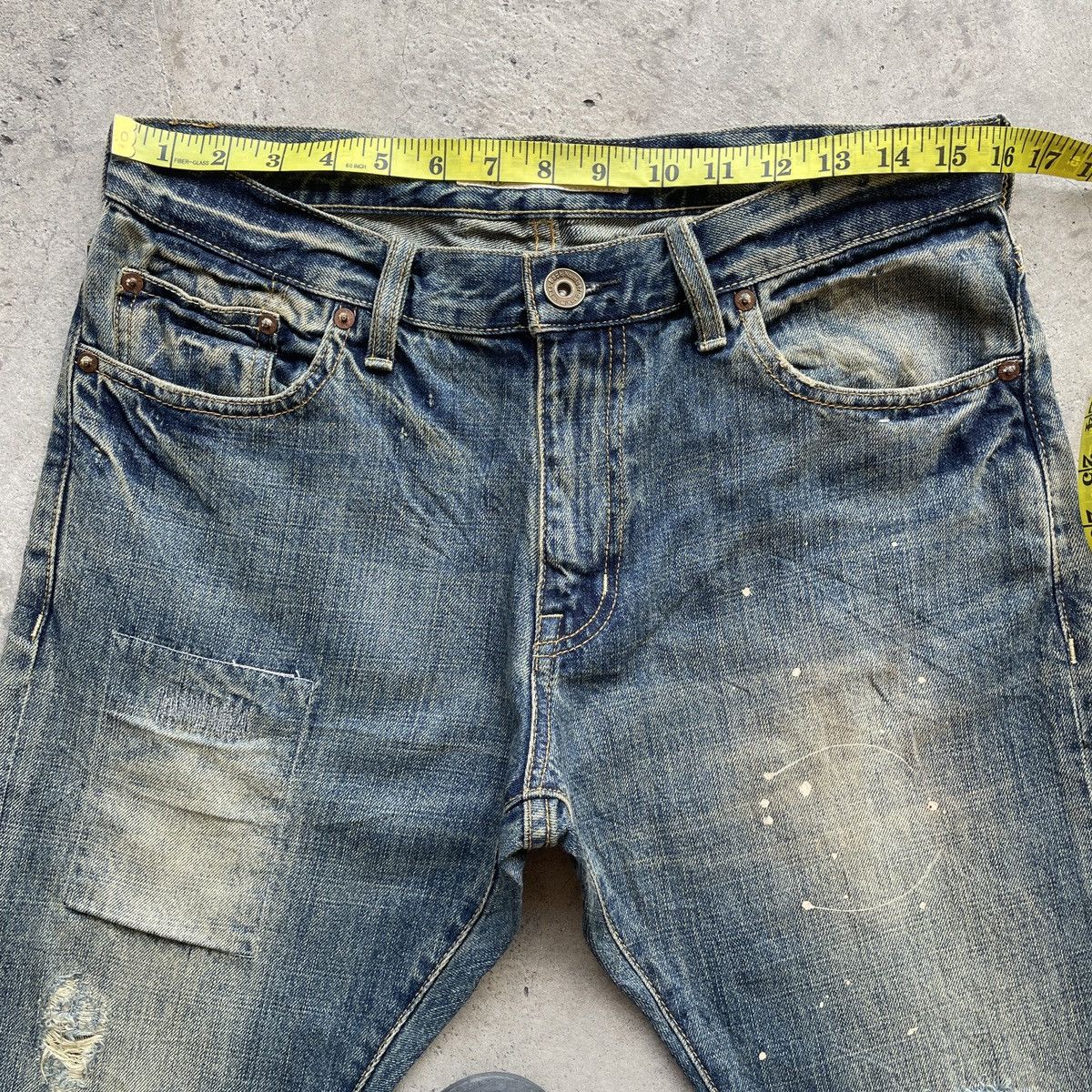 Japanese Brand Vintage Back Number Japan Rusty Three Quarter Jeans Pants Size US 32 / EU 48 - 5 Thumbnail