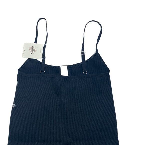 Free People Free People Black Ribbed Cami Adjustable Straps Fitted Desig Size XS / US 0-2 / IT 36-38 - 8 Thumbnail
