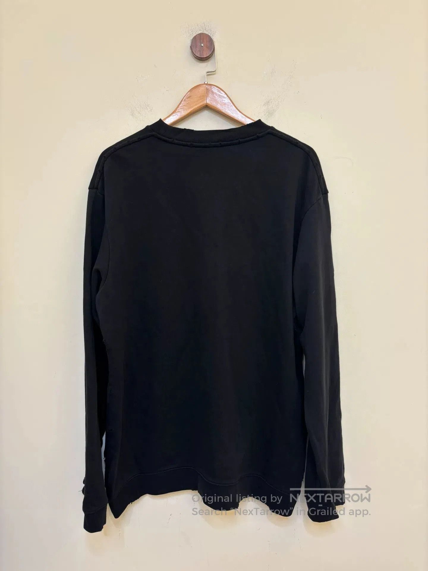 Raf Simons Raf Simons No Land Distressed Sweatshirt. Size US XL / EU 56 / 4 - 9 Thumbnail