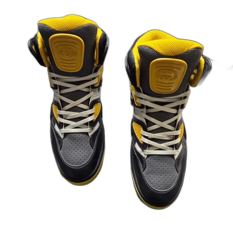 Gucci GUCCI HighTop Sneakers Black Yellow Size 7.5-2506 Size US 7.5 / EU 40-41 - 1 Thumbnail