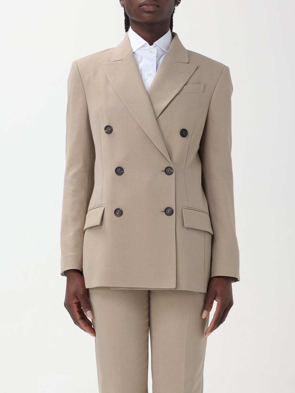 image of Brunello Cucinelli Jacket Woman Beige, Women's (Size Medium)
