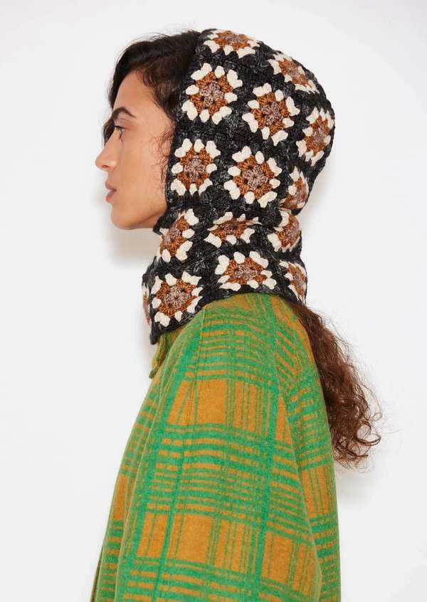 Misha & Puff Agnese crochet balaclava licorice Size ONE SIZE - 2 Thumbnail