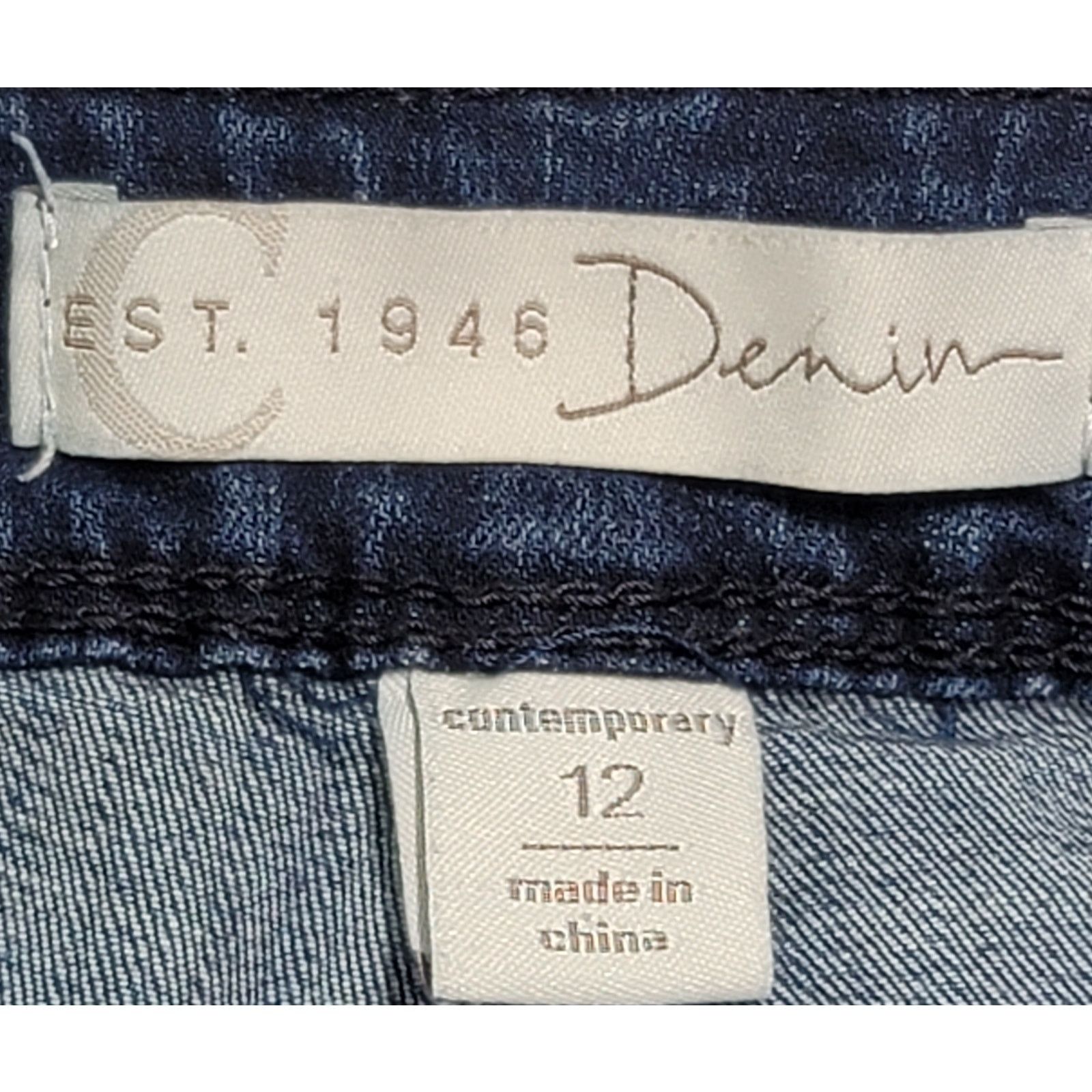 Other Cato Dark Blue Distressed Contemporary Jeans 12 Lightweight Size 34" / US 12 / IT 48 - 3 Thumbnail