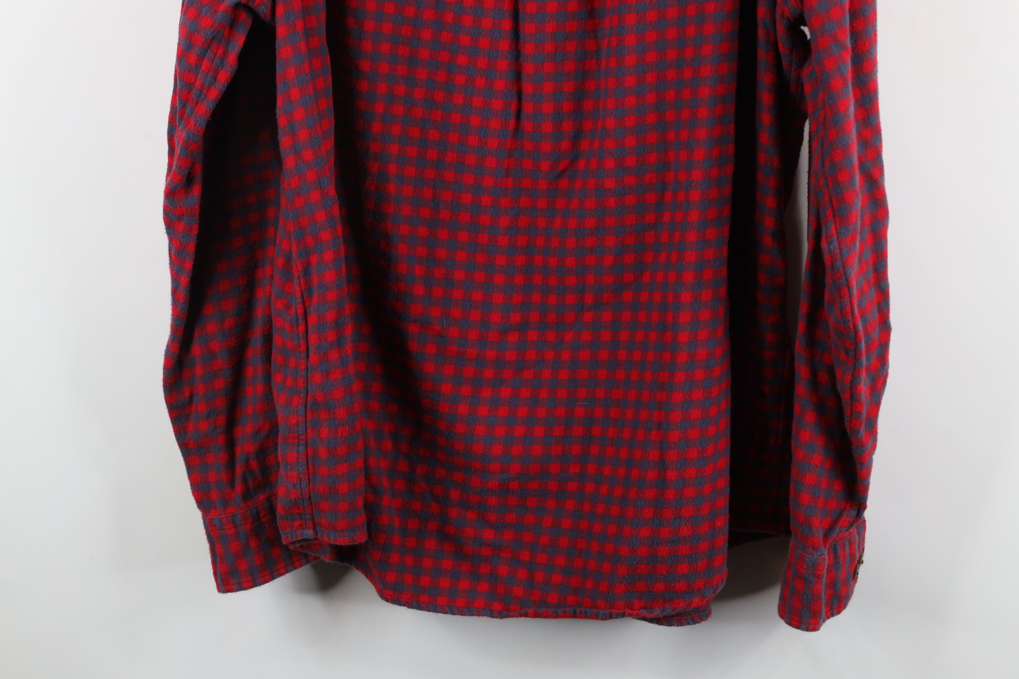 Lands' End × Vintage Lands End Flannel Collared Button Down Shirt Red Size US XL / EU 56 / 4 - 11 Thumbnail
