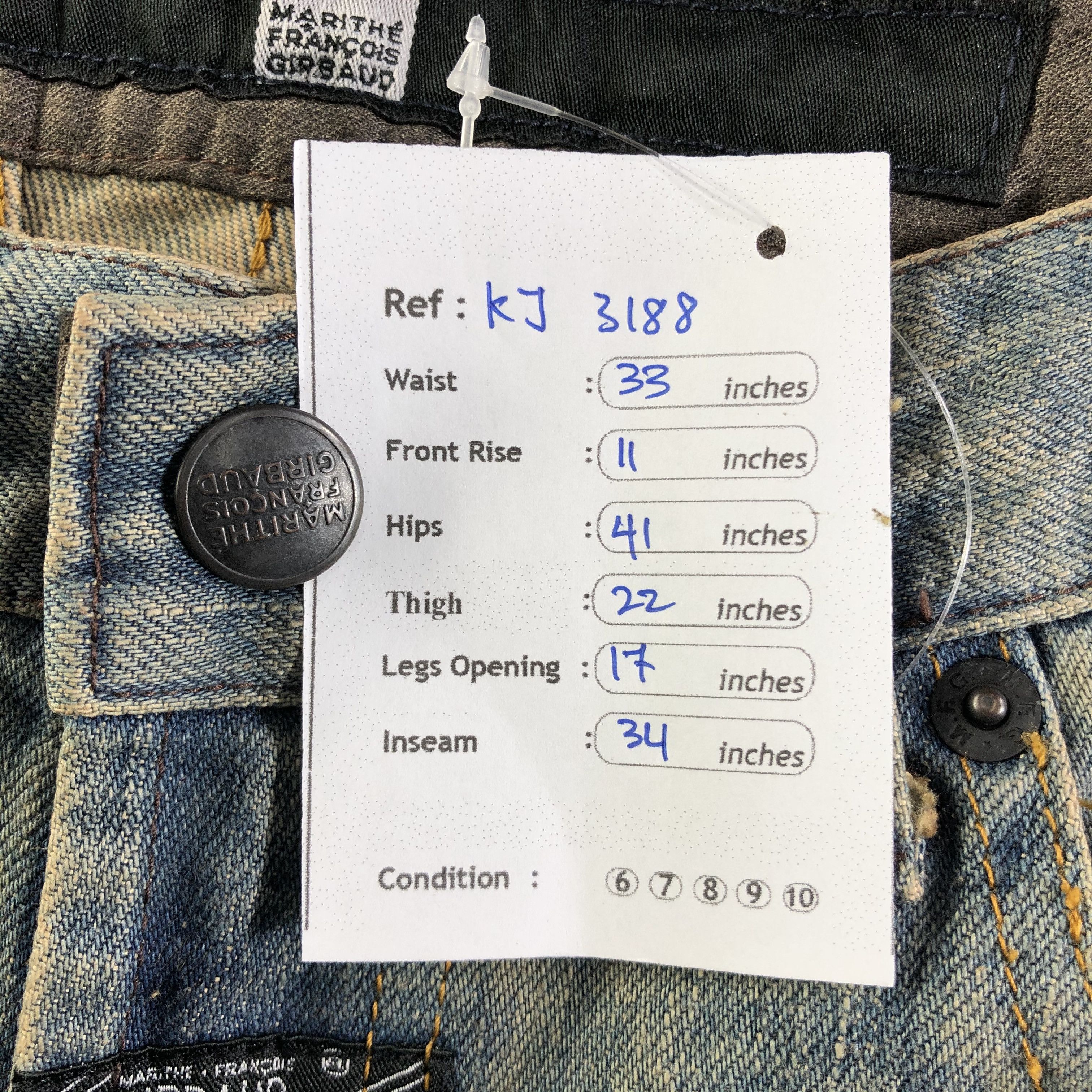 Marithe + Francois Girbaud Marithe Francois Girbaud Patchwork Jeans Rework Size US 32 / EU 48 - 10 Thumbnail