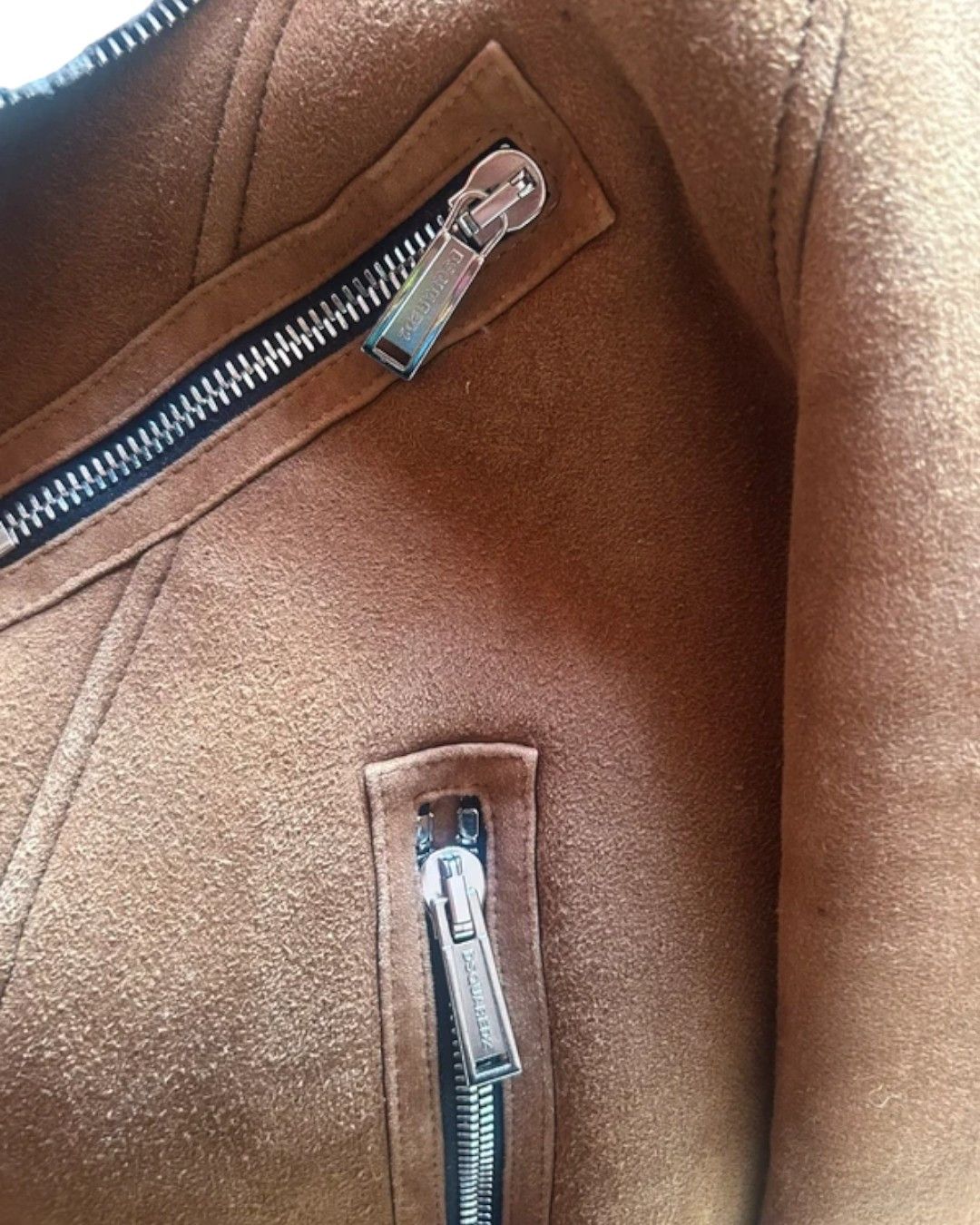 Dsquared2 HEAVY SHEARLING LEATHER BIKER JACKET Size US M / EU 48-50 / 2 - 3 Thumbnail