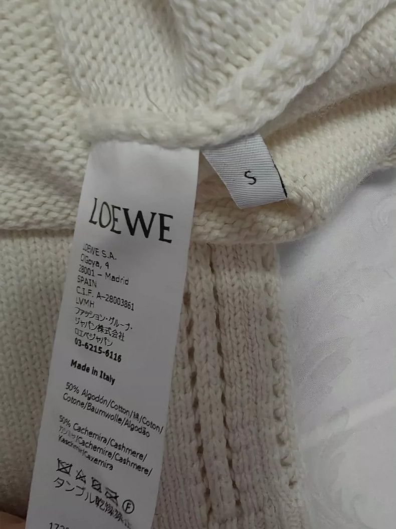Loewe LOEWE White knitted sweater Size S / US 4 / IT 40 - 4 Thumbnail