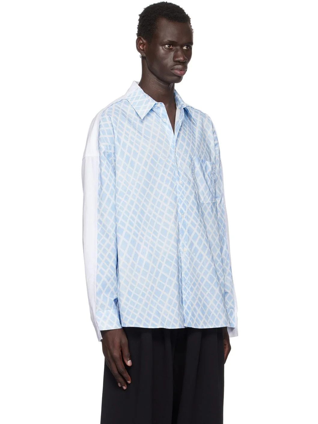 Marni o1w1db11125 Long-Sleeve Button-Down Shirt in Light Blue Size US M / EU 48-50 / 2 - 2 Thumbnail