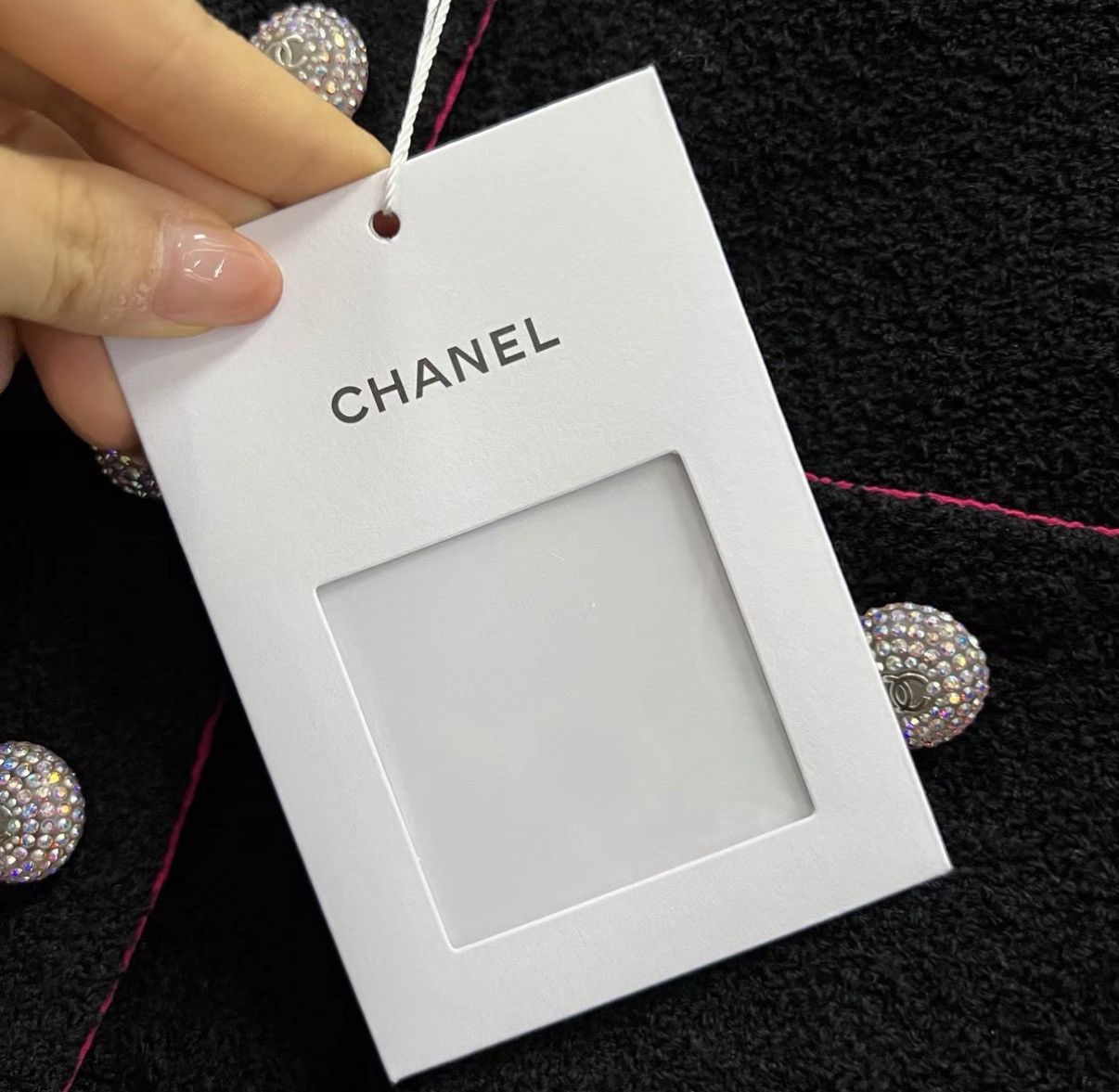 Chanel CHANEL Black & Pink Color Block Cropped Jacket J41 Size XS / US 0-2 / IT 36-38 - 3 Thumbnail