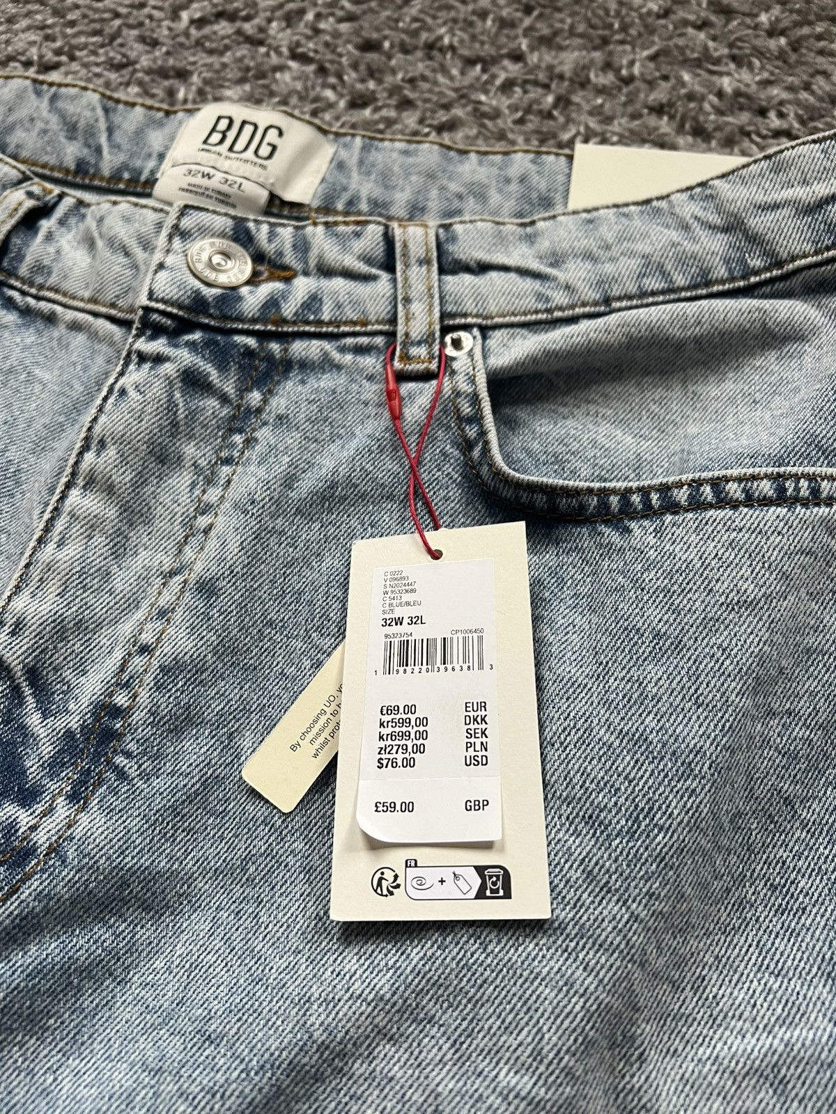 Bdg Urban Outfitters BDG Blue Denim Jeans 32W 32L Size US 32 / EU 48 - 2 Thumbnail