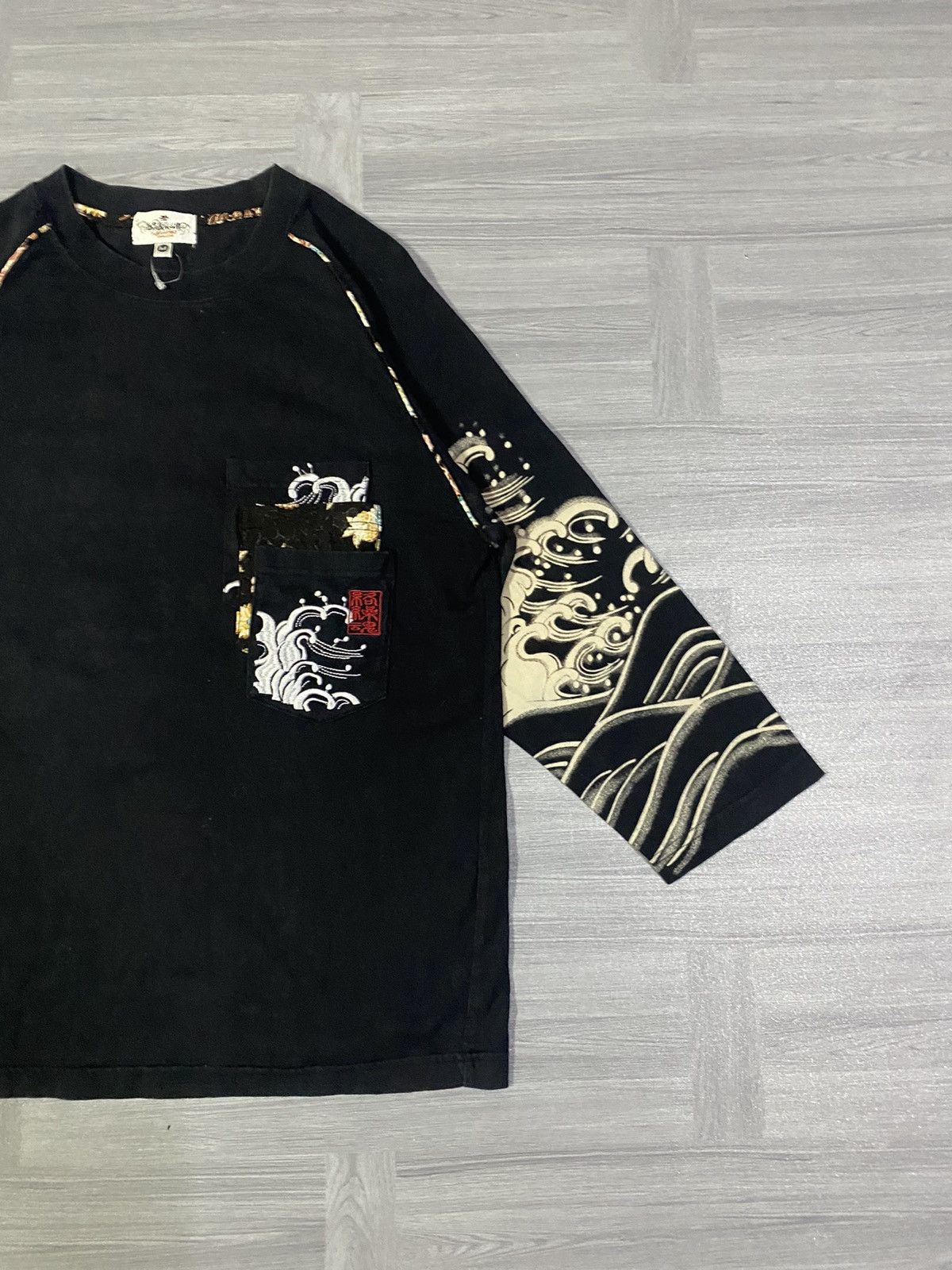 Japanese Brand Karakuridama Koi Embroidered Long Sleeve Size US M / EU 48-50 / 2 - 11 Thumbnail
