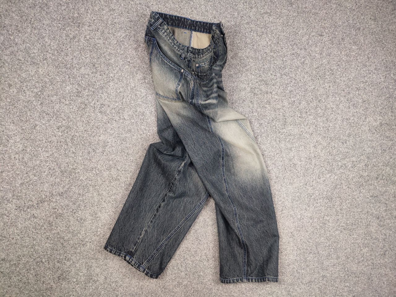 Vintage Abri studio Design heart Berto Baggy Faded denim Pants Jeans Size US 30 / EU 46 - 11 Thumbnail